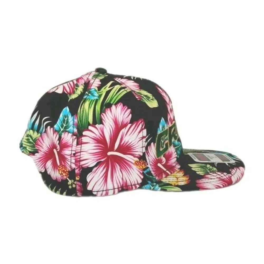 Otto Hawaiian Hat Grippy Logo Snapback Green Black Gold Pink OSFM Embroidered